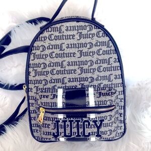 New Juicy Couture medium size backpack with juicy gothic print and sporty stripe